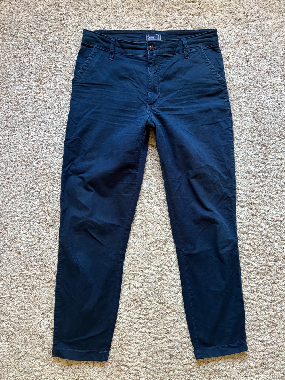 Abercrombie & Fitch High Rise Chino Skinny Pants Women’s size 29 Long Navy